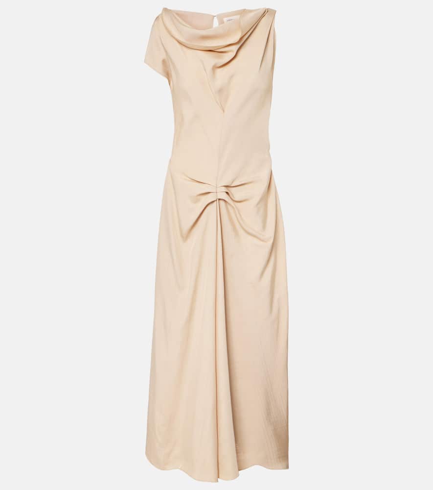 Deconstructed gathered midi dress
