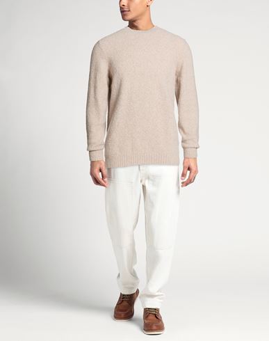 Man Sweater Beige Size 38 Cotton, Polyamide, Elastane
