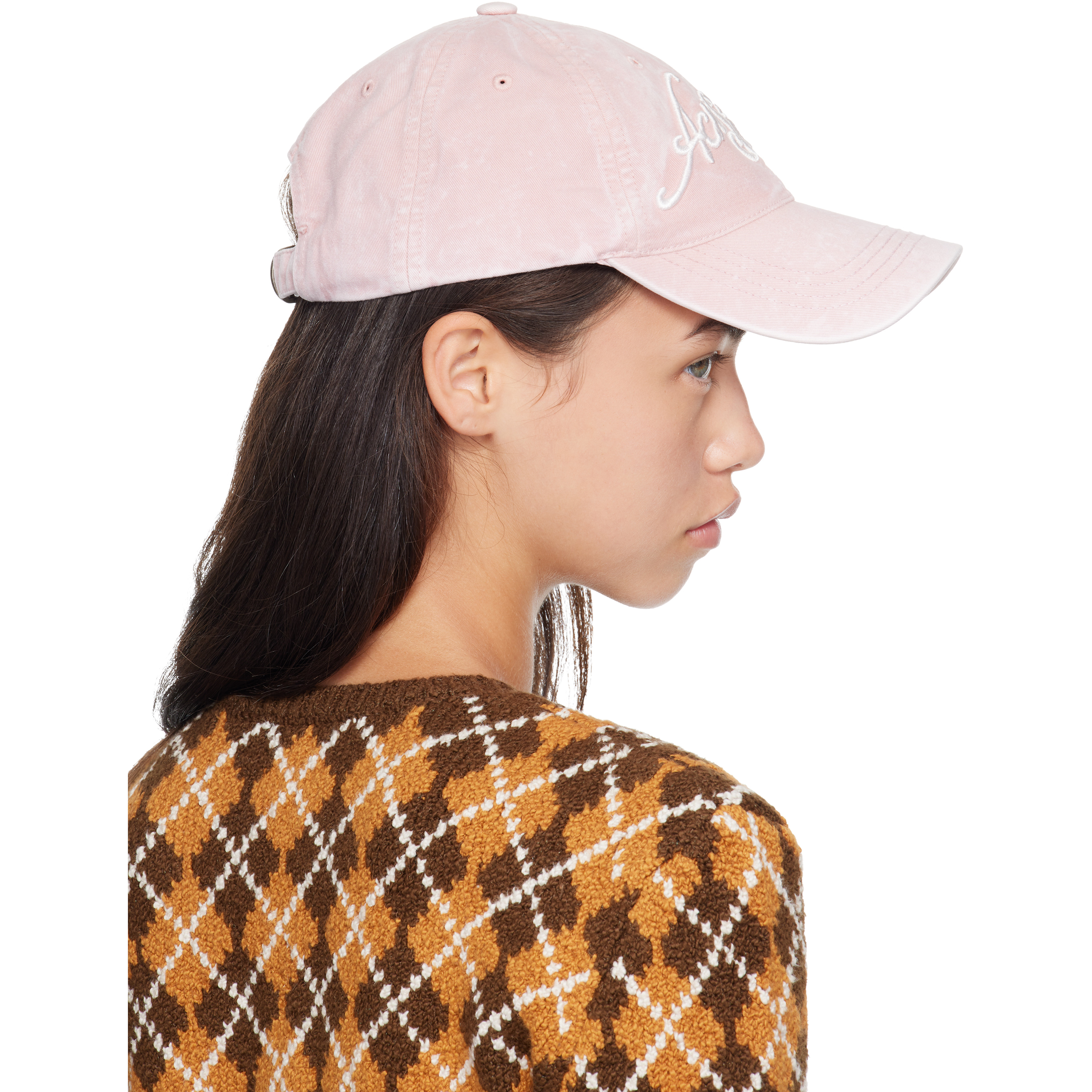 Pink Embroidered Logo Cap