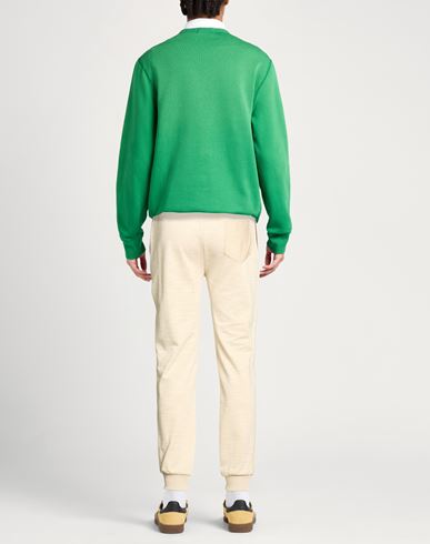 Man Pants Beige Size L Cotton, Polyester