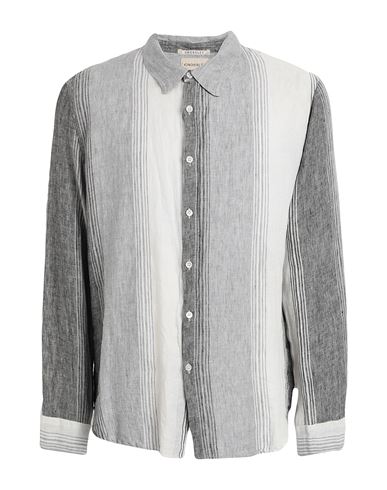 Man Shirt Light grey Size L Linen