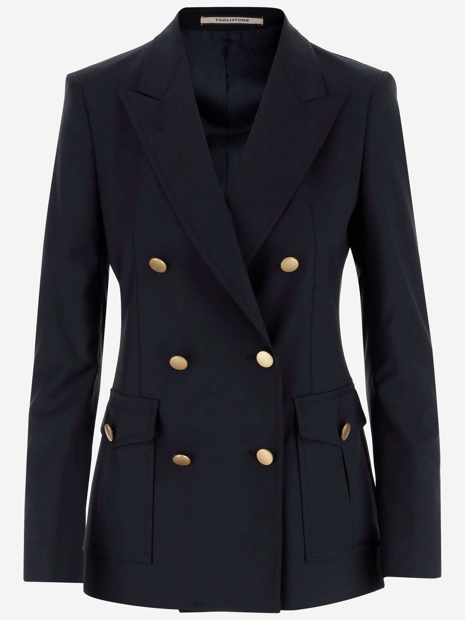 Double-breasted Stretch Wool Jacket