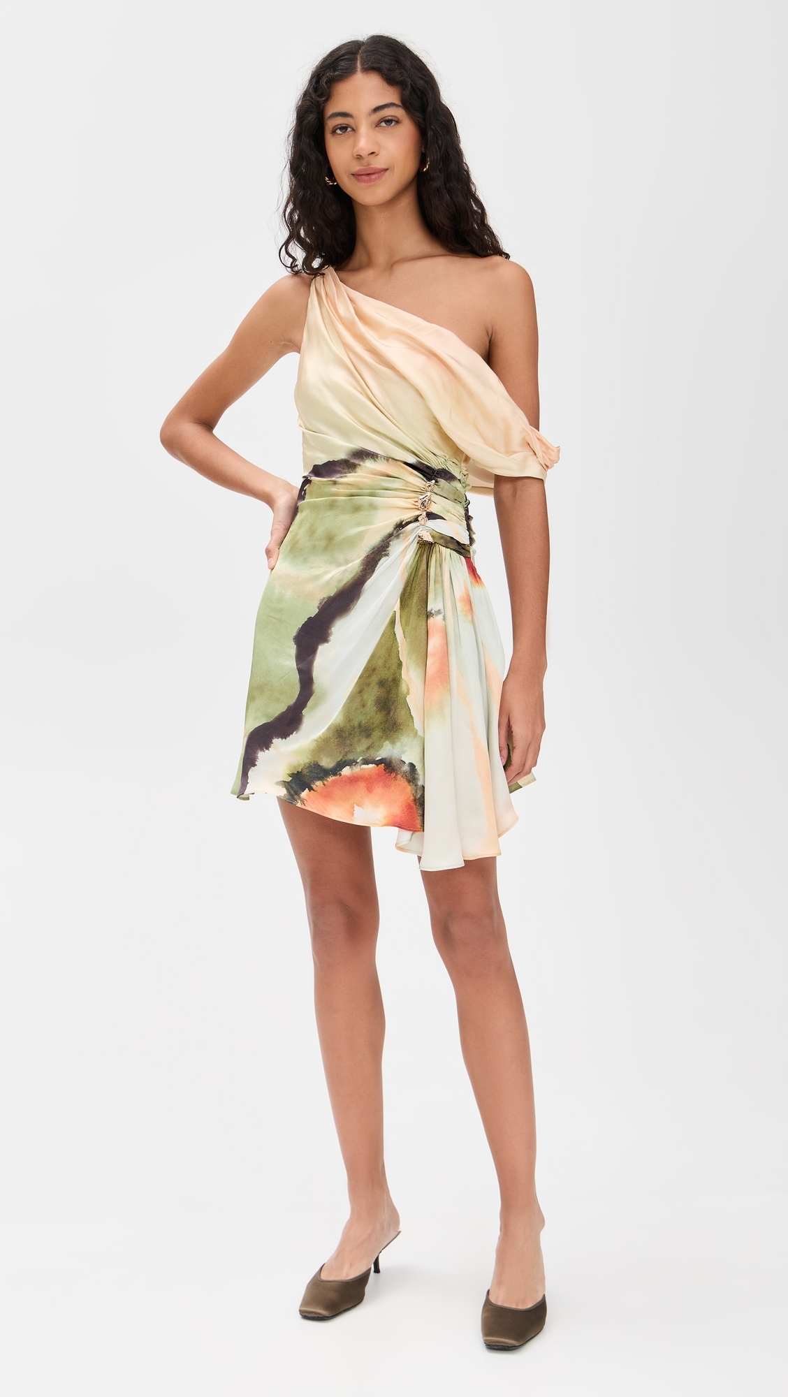AMUR Elowen Print Mini Dress Butterfly Wing
