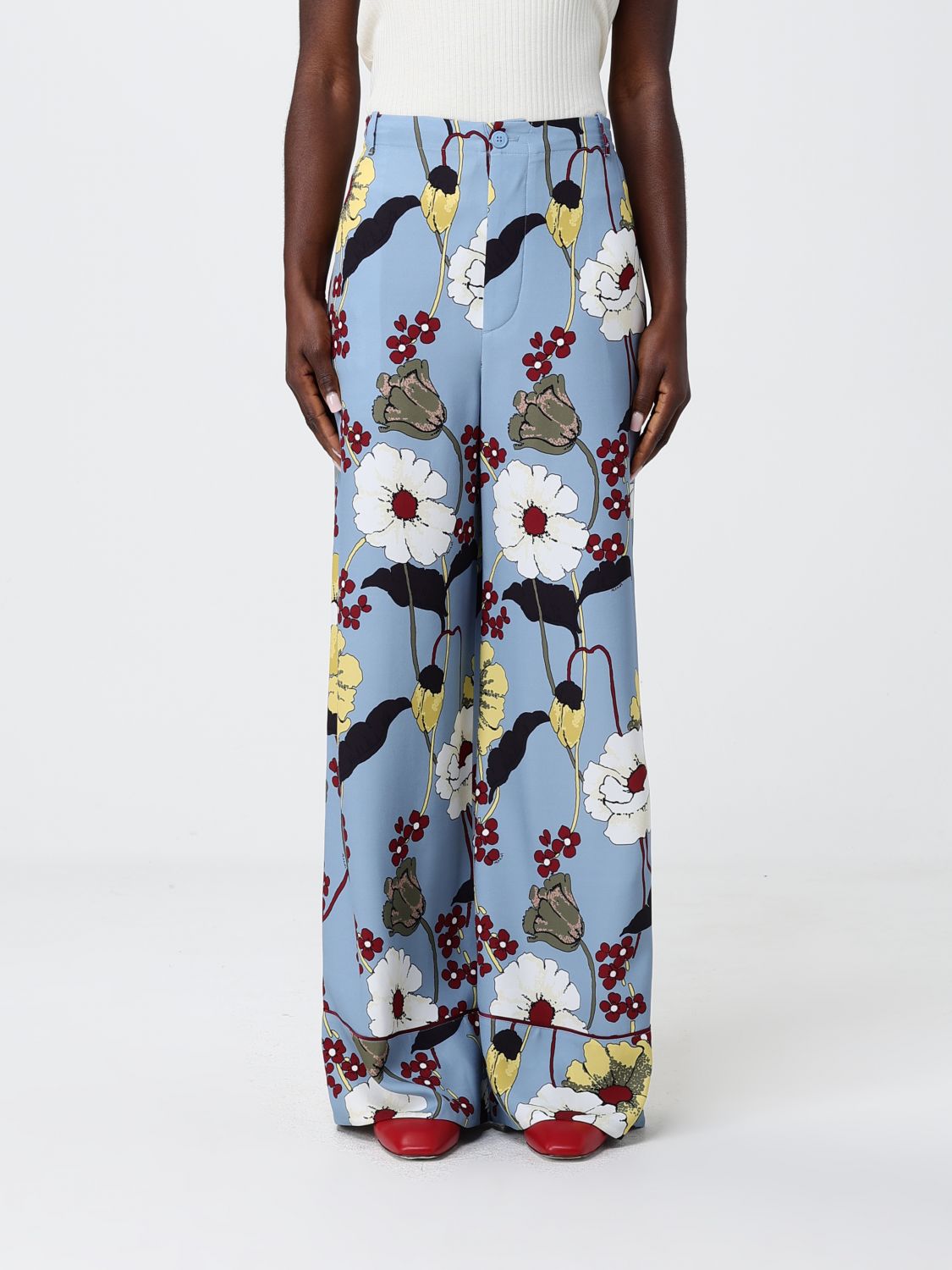 Pants Woman color Sky Blue