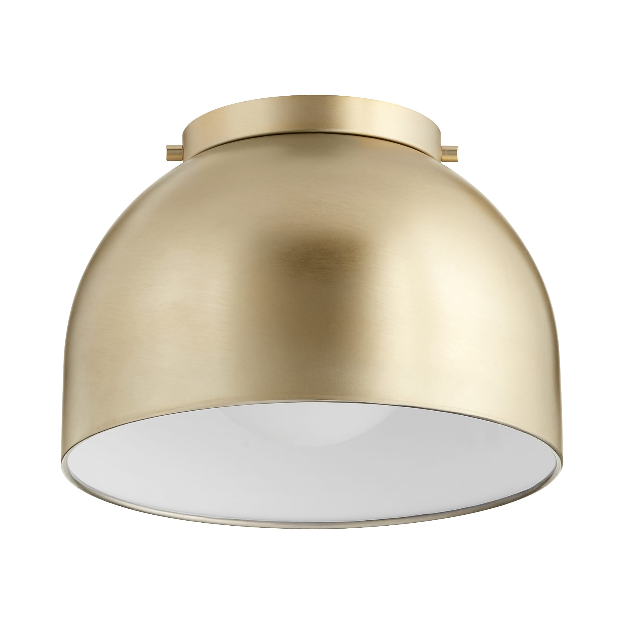 Quorum Dome Ceiling Light in Aged Bra