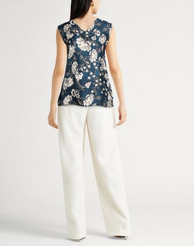 Woman Top Navy Size 10 Silk