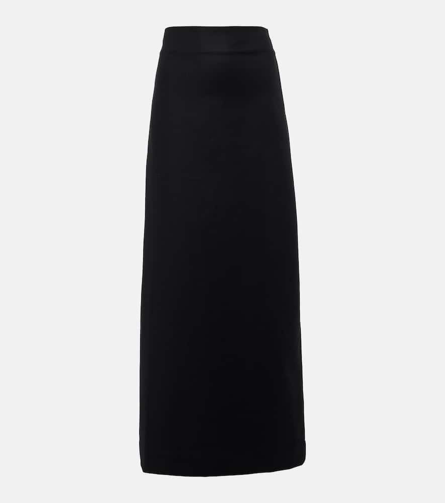 Cotton-blend maxi skirt