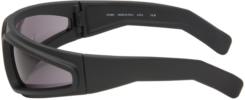 Rick Owens Black Ryder Sunglasses