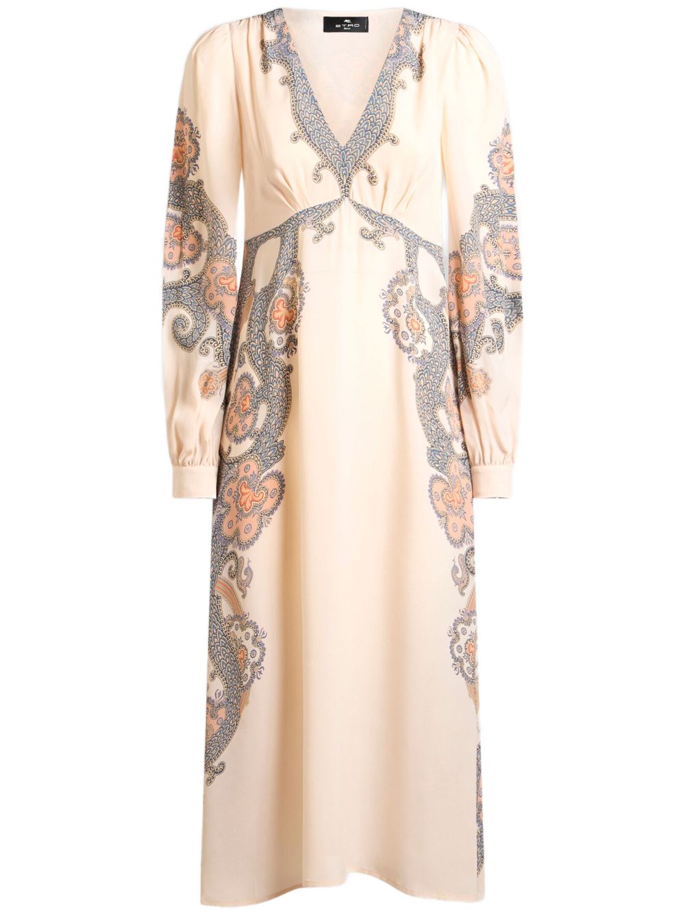 Year of Snake midi dress - Neutrals