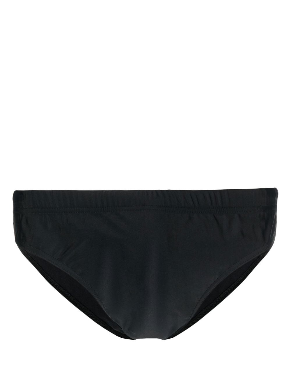 Rear logo-print swim trunks - Black