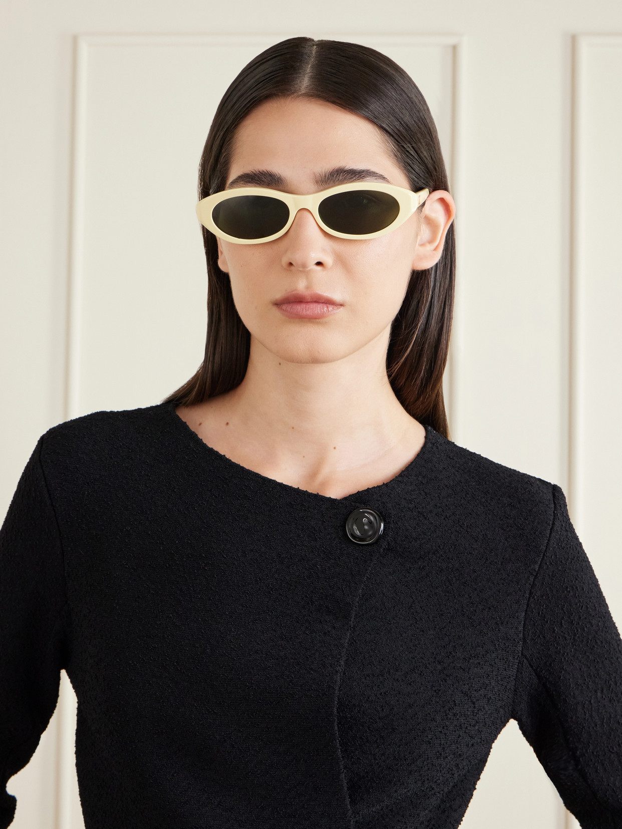 Triomphe Mini Oval-frame Acetate Sunglasses - Unknown