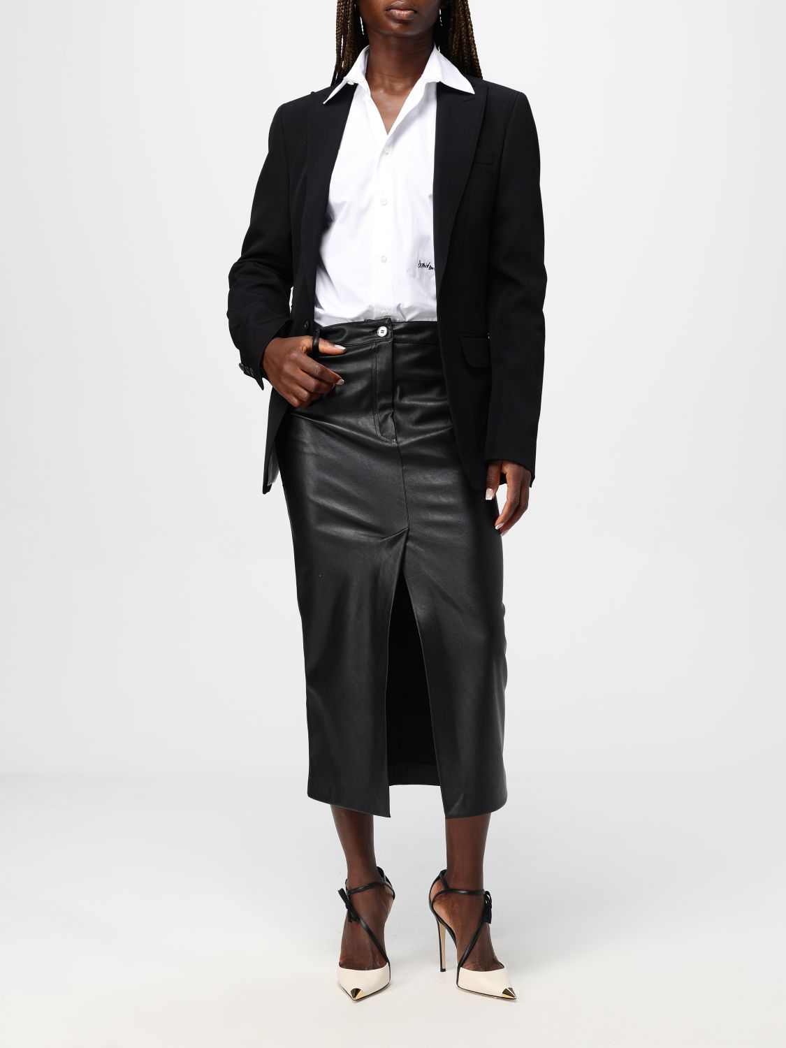 Single-breasted tailored blazer - Black