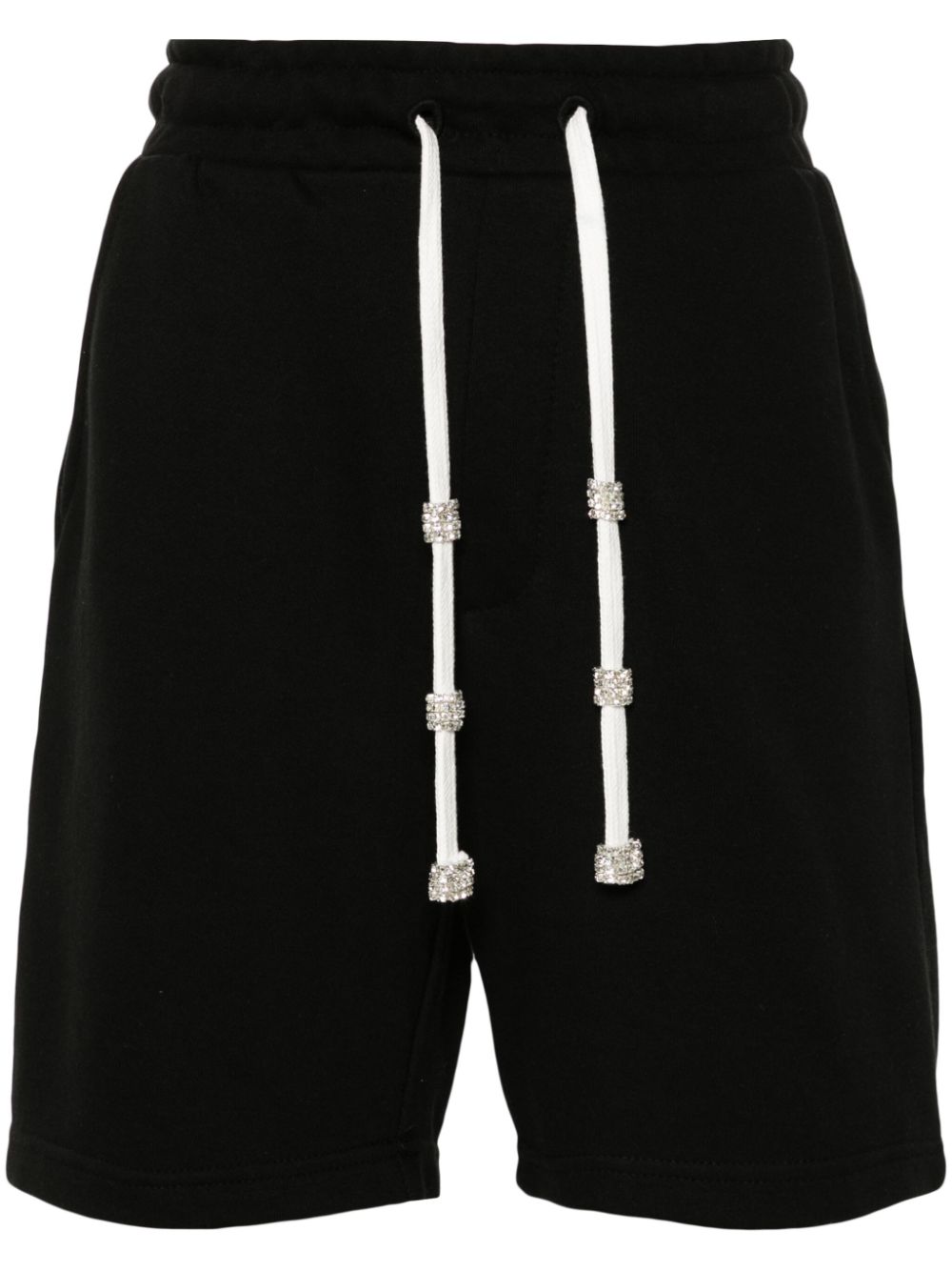 Crystal-embellished track shorts - Black