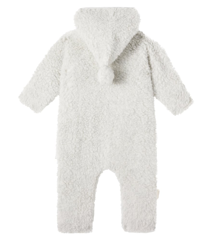 Baby hooded wool onesie