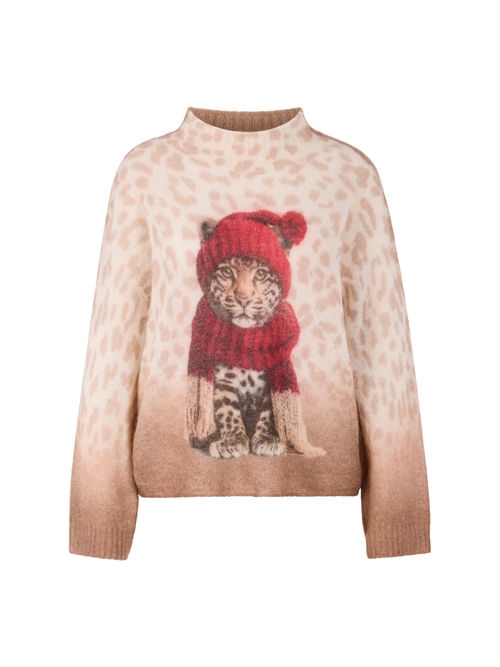 Marc Cain Christmas jumper Knitted in Germany, brown, 36 N