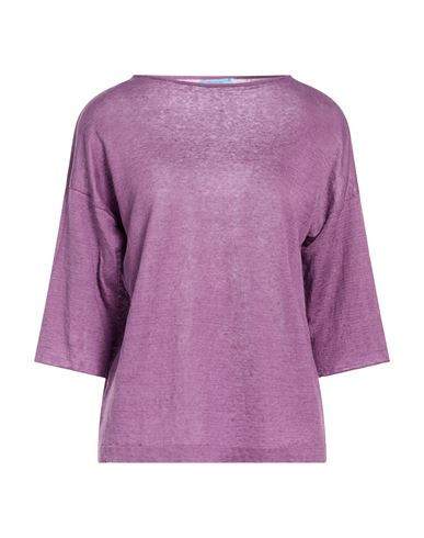 Fezbag Woman Sweater Purple Size 1 Linen