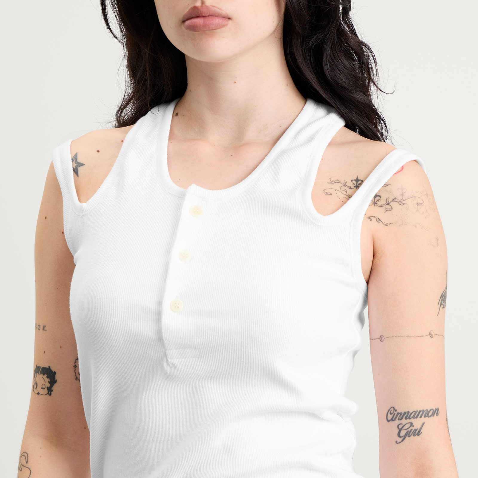 TOGA Rib Tank Top White