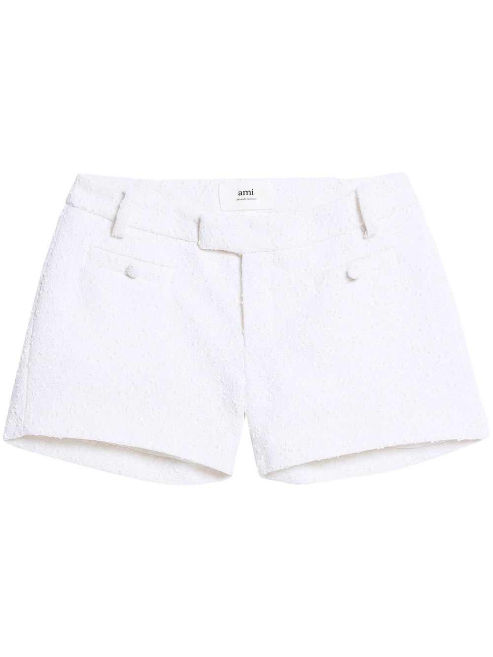 Tweed tailored shorts - White