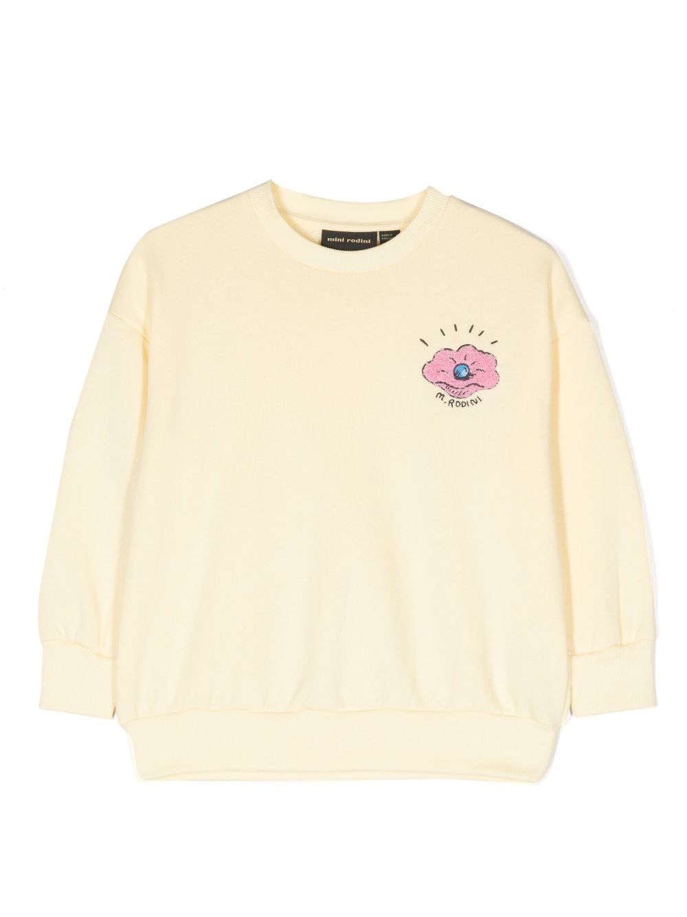 Seashell-embroidered sweatshirt - Yellow