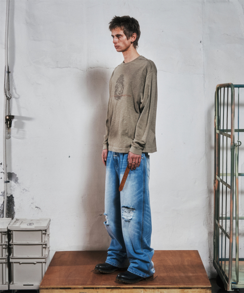 FINGERPRINT SLUB LS TEE OLIVE