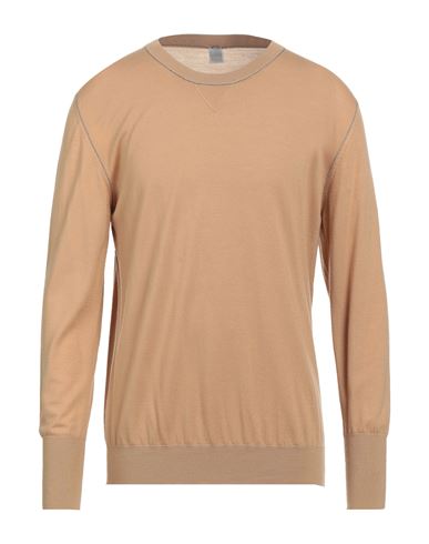 Platinum Man Sweater Camel Size S Wool