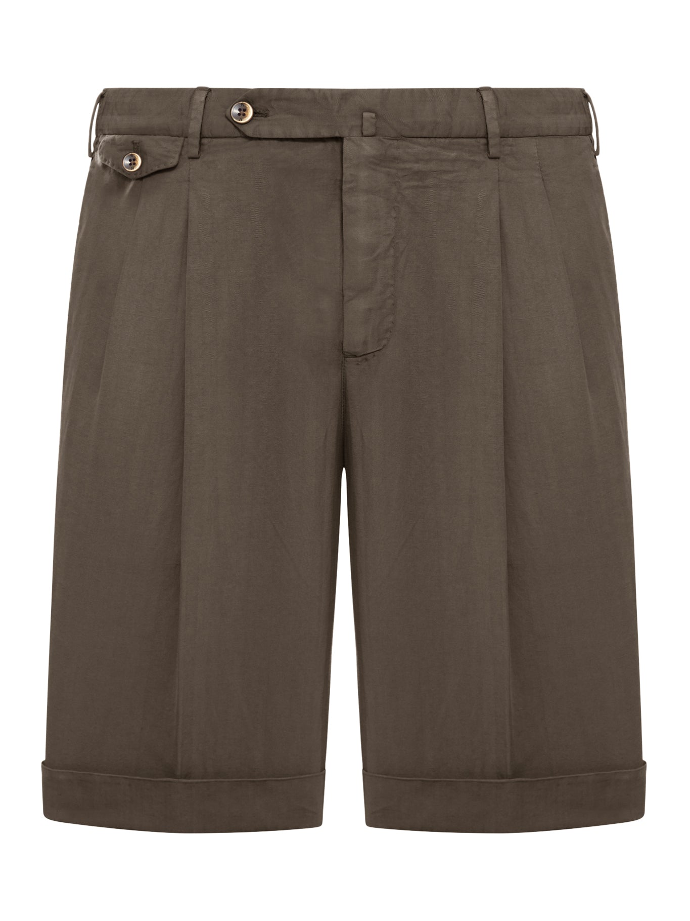 LINEN BLEND BERMUDA SHORTS - Pt Torino - Man