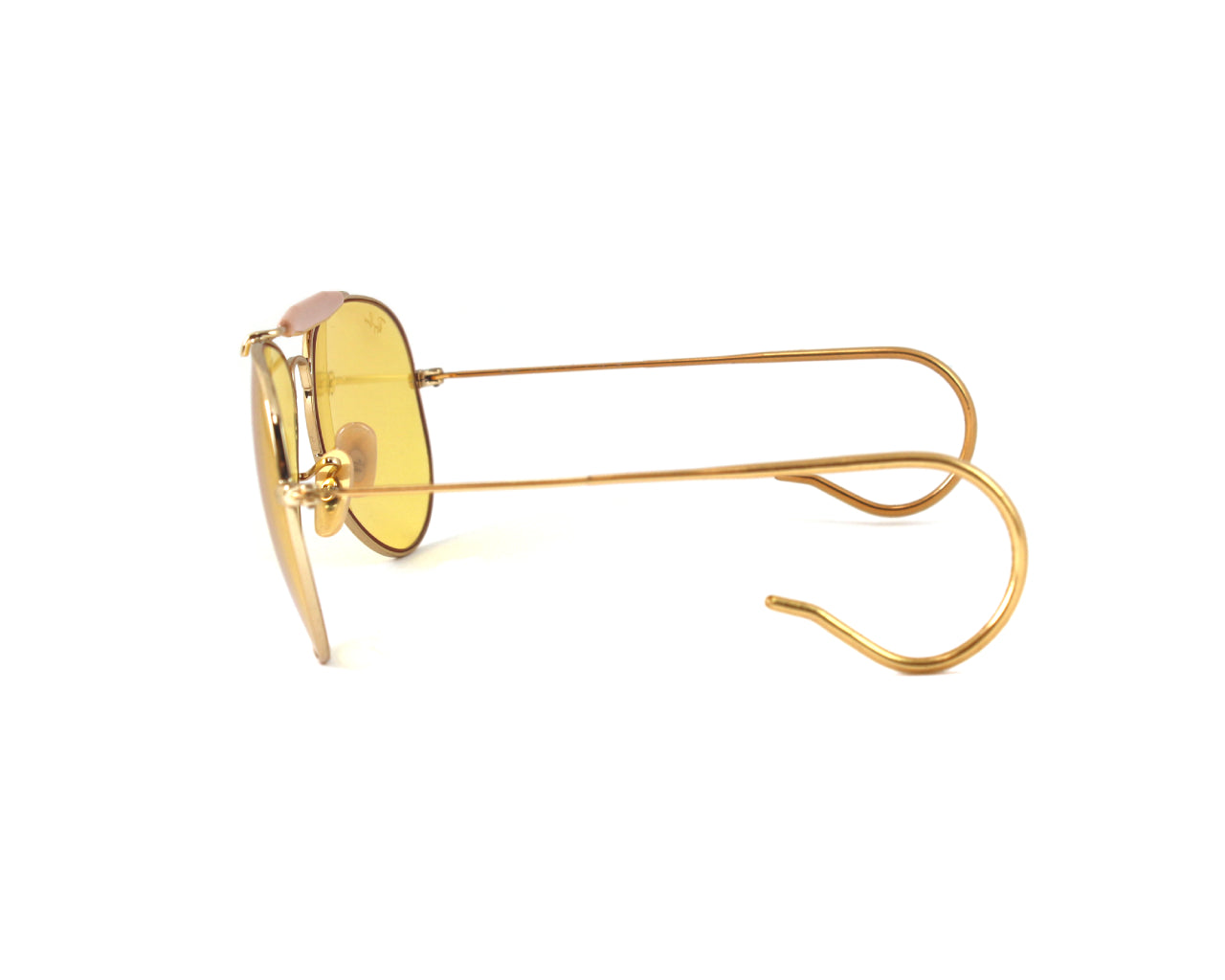 Ray - Ban Unisex Ray - Ban RB3030 OUTDOORSMAN AMBERMATIC Yellow Sunglasses Metal Gold Yellow Pilot Photochromatic