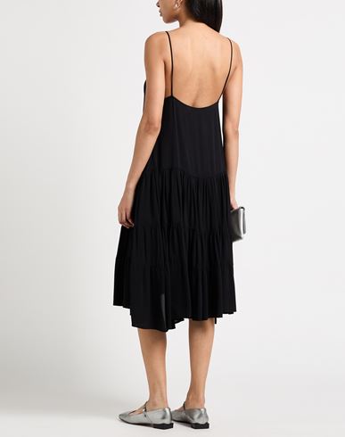 Woman Midi dress Black Size 6 Viscose