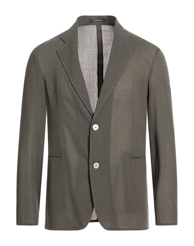 Man Blazer Dark green Size 38 Virgin Wool