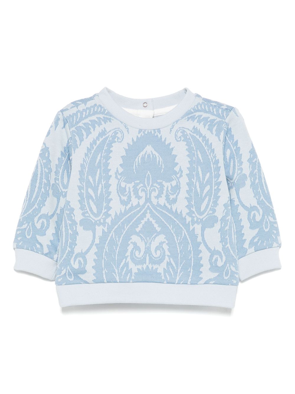 Jacquard-pattern sweatshirt - Blue