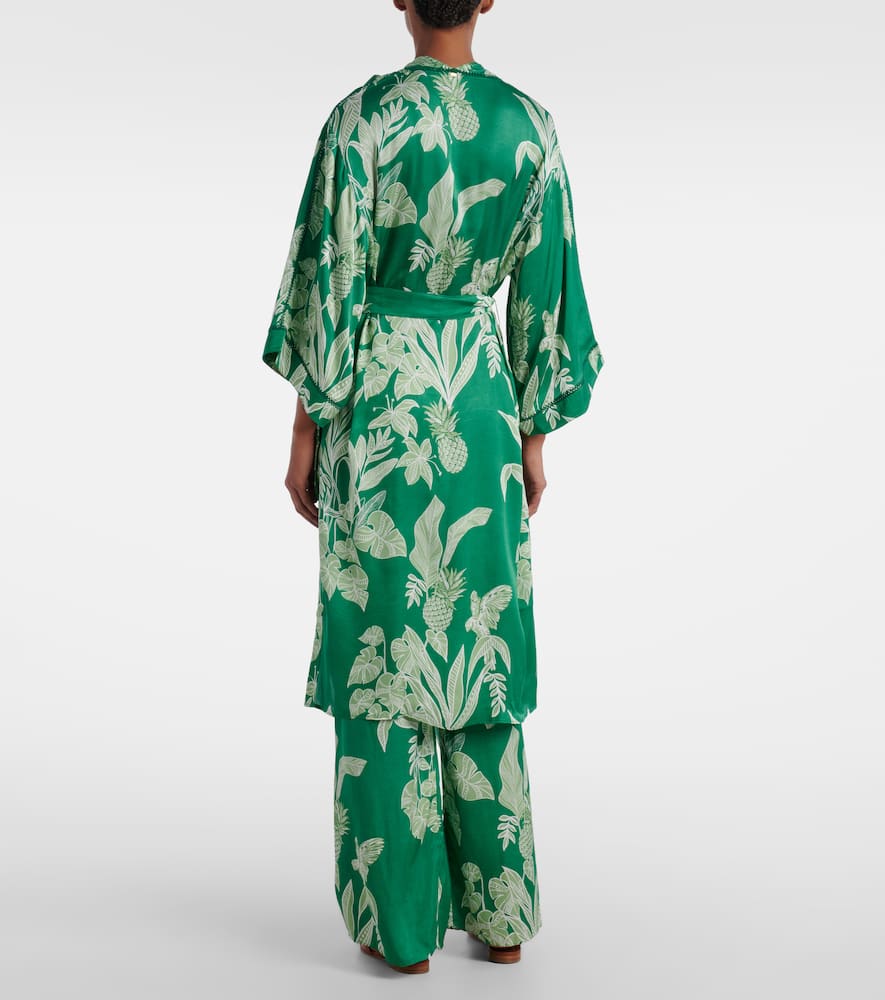 Erica floral satin kaftan