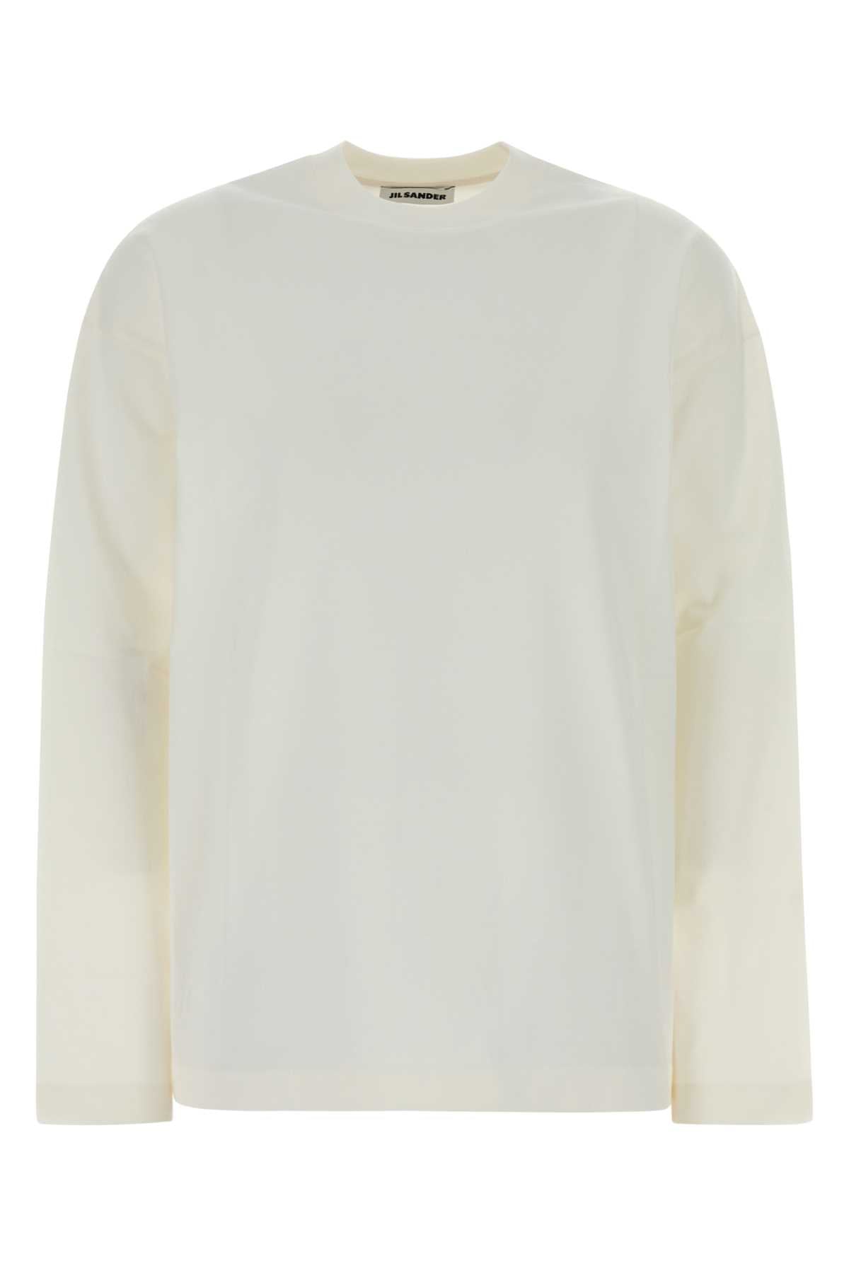 Crew-Neck Cotton T-Shirt — White