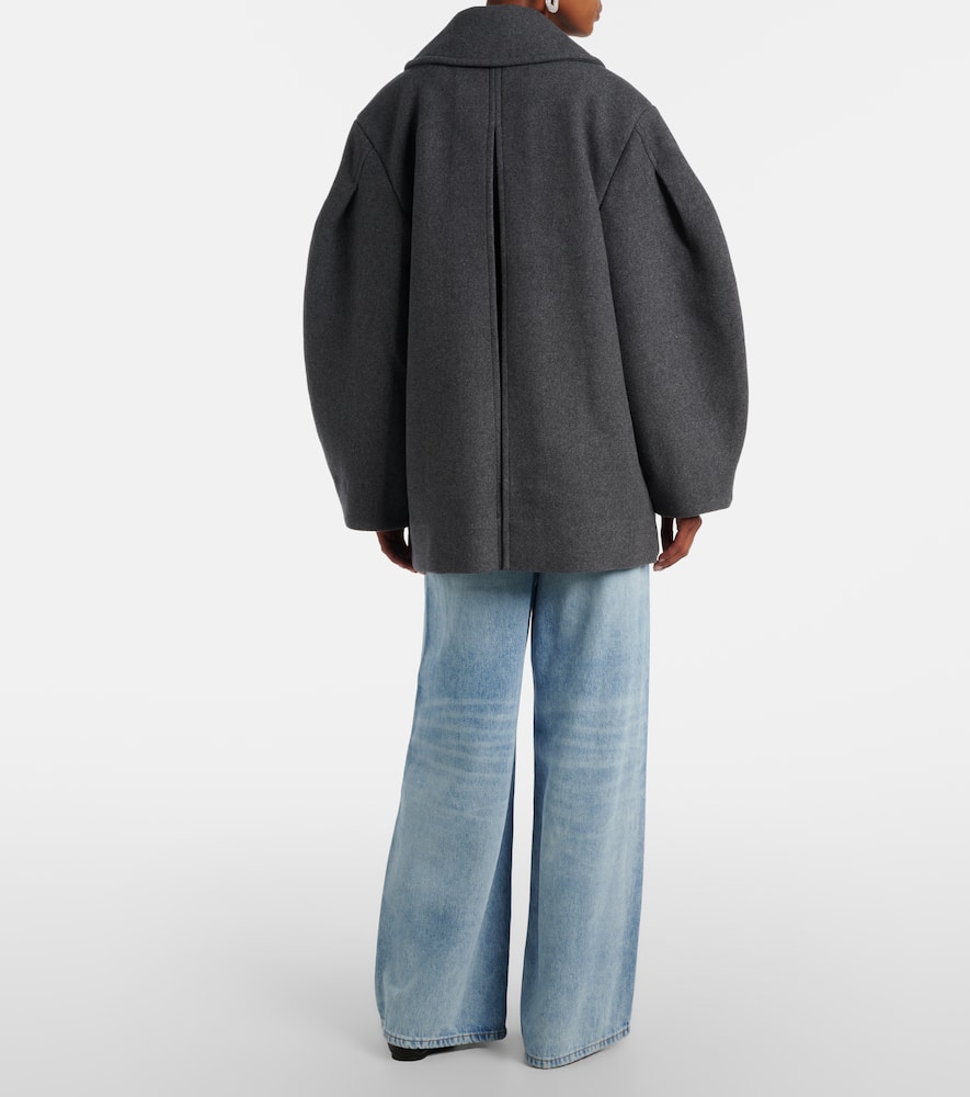 Oversized wool-blend peacoat