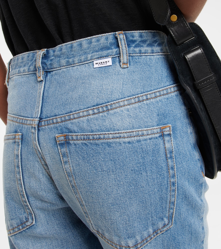 High-rise slim-fit pants