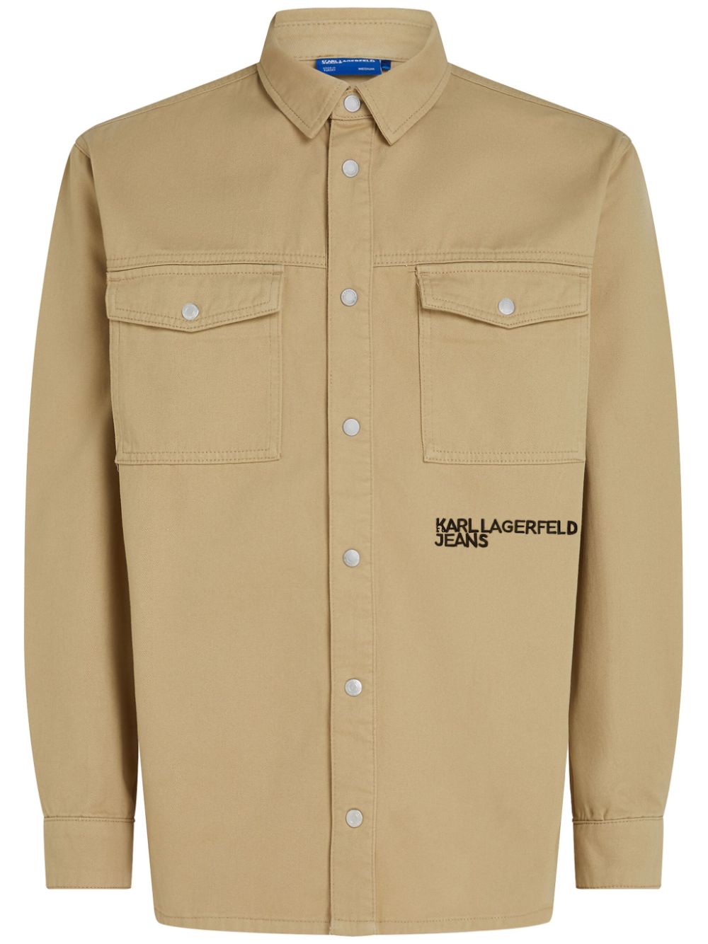 Utility twill shirt jacket - Neutrals