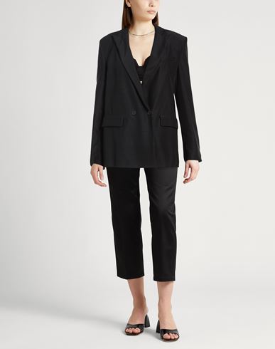 Woman Blazer Black Size 4 Virgin Wool, Silk