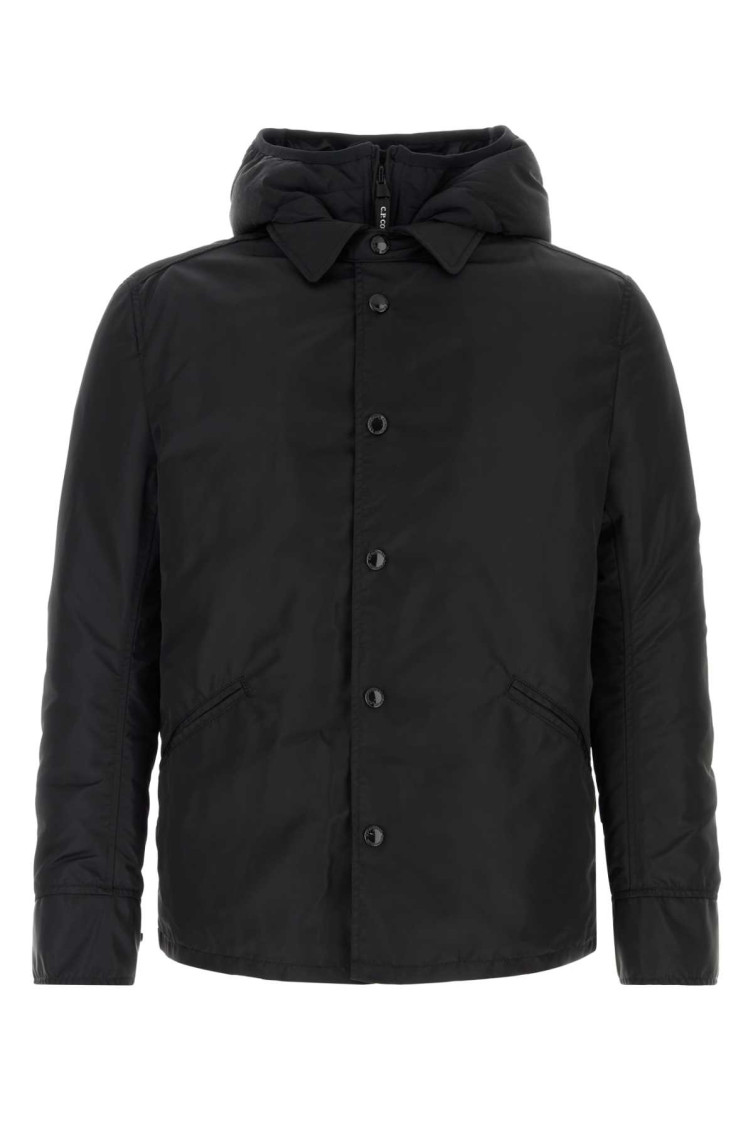 Black Nylon X Cp Company Down Jacket