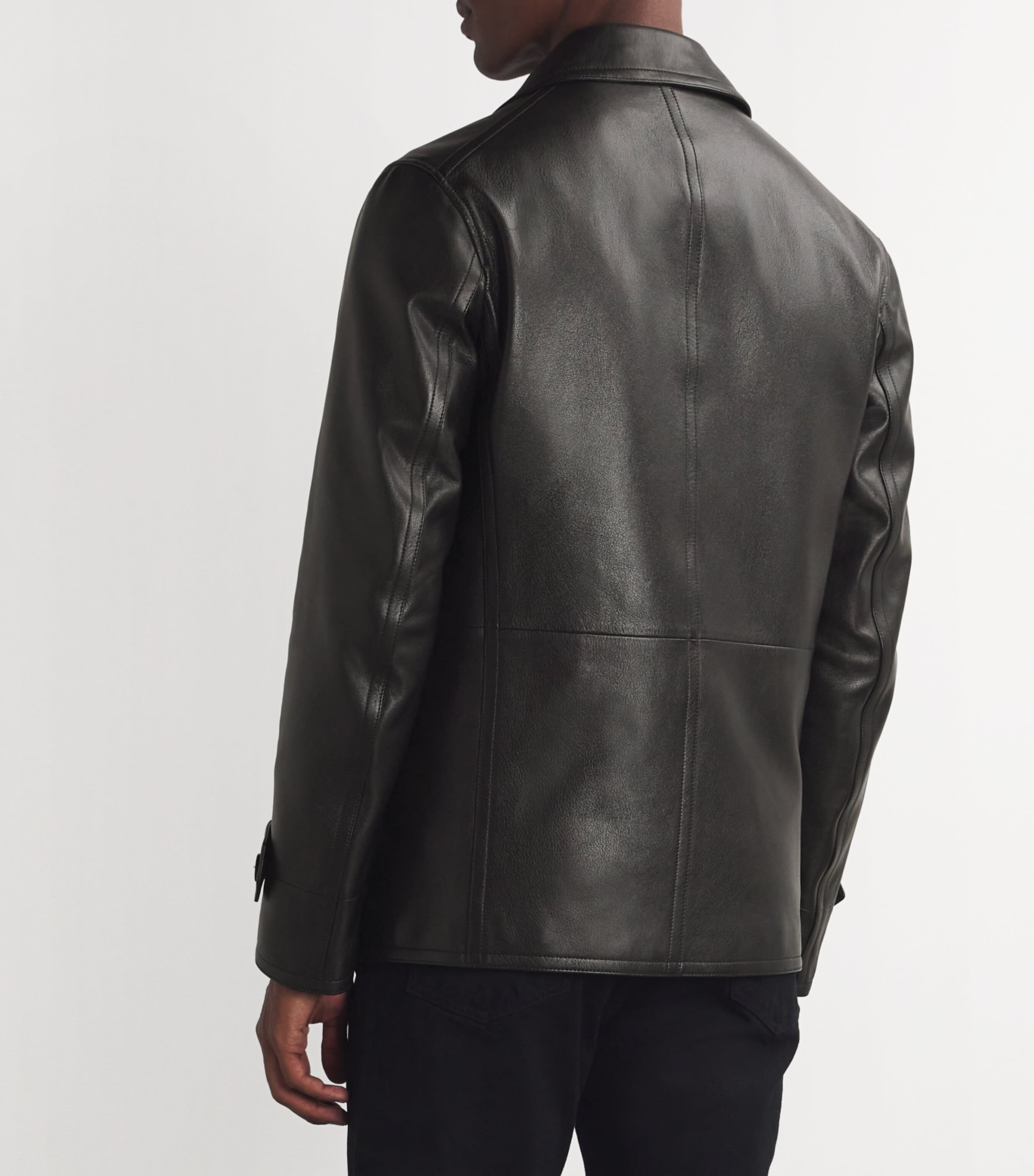 Leather Pea Coat