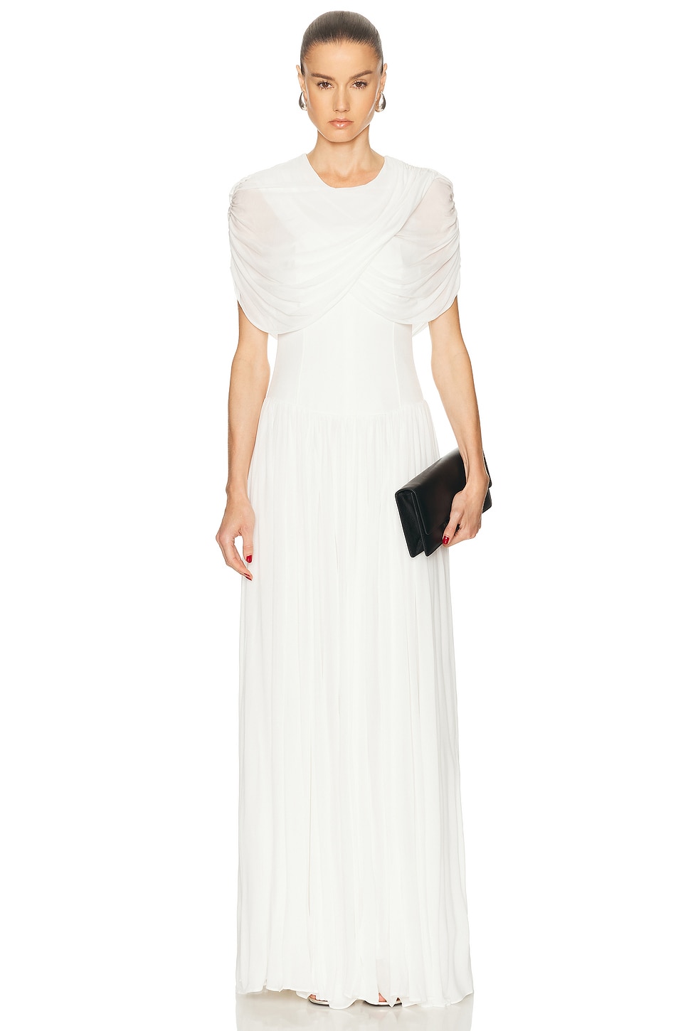 SIMKHAI Nancie Cape Midi Dress in Ivory - White. 0 also