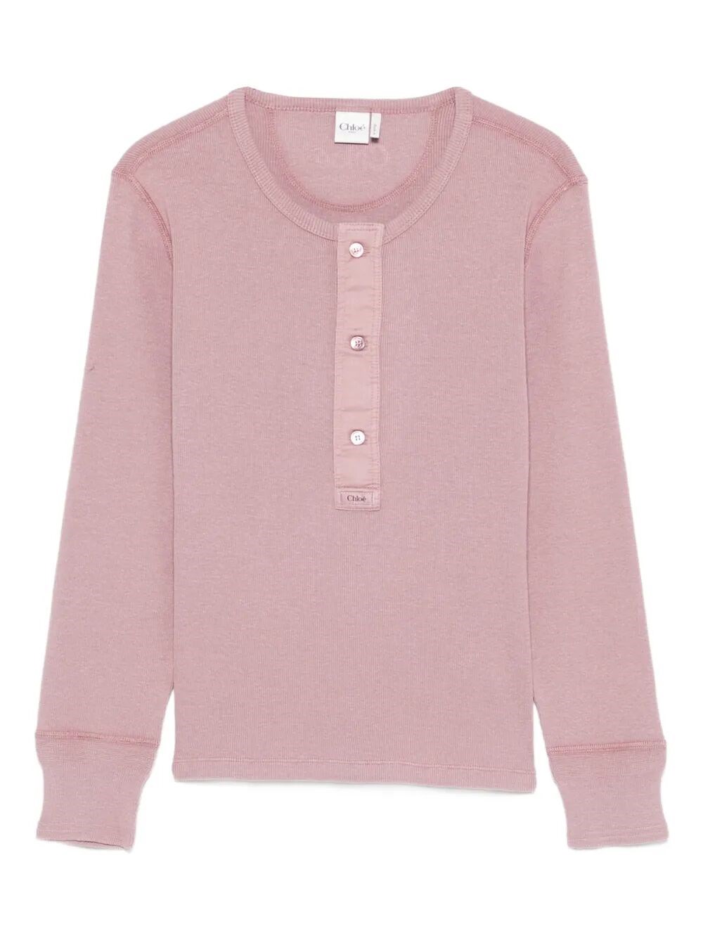 Fitted Henley Cotton Jersey Shirt