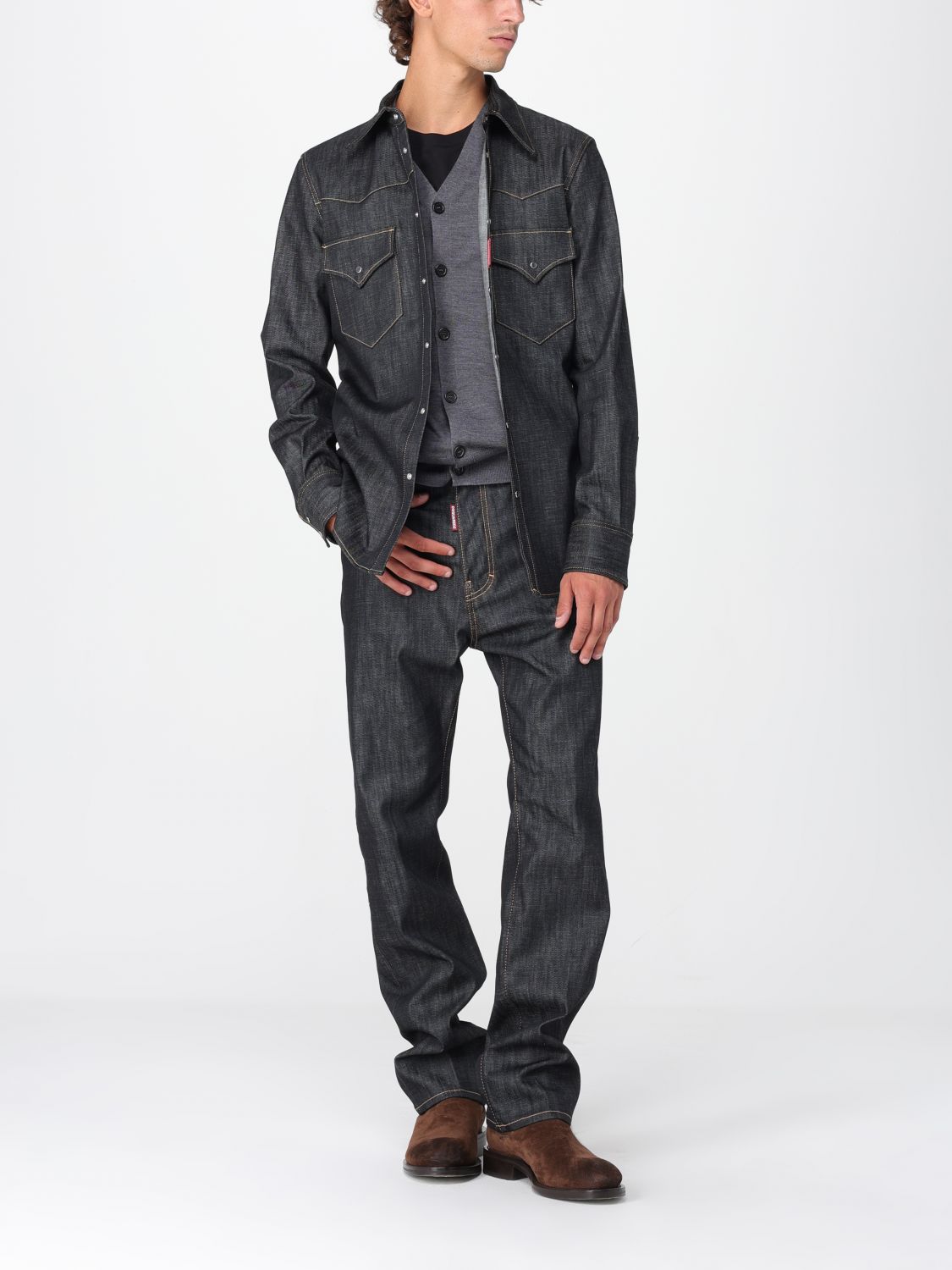 Pants Men color Black