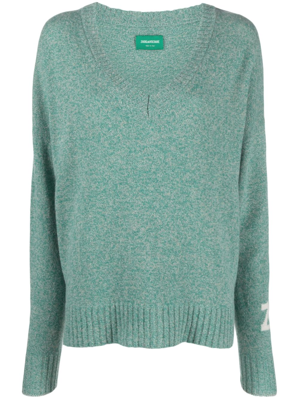 Rosy cashmere-blend jumper - Green