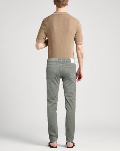 Man Pants Military green Size 33 Cotton, Elastane