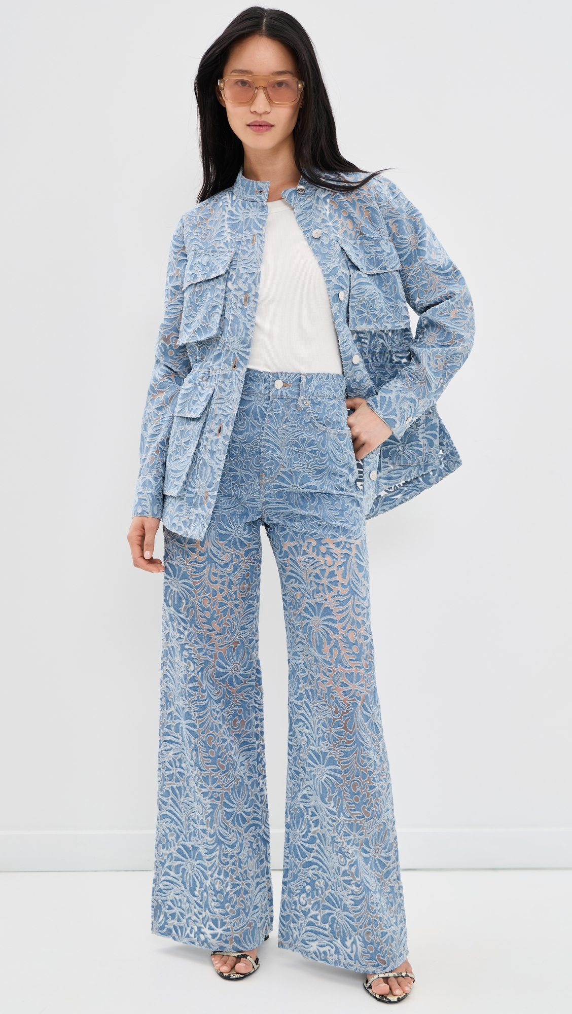 Taylor Floral Burnout Jeans Lkshre