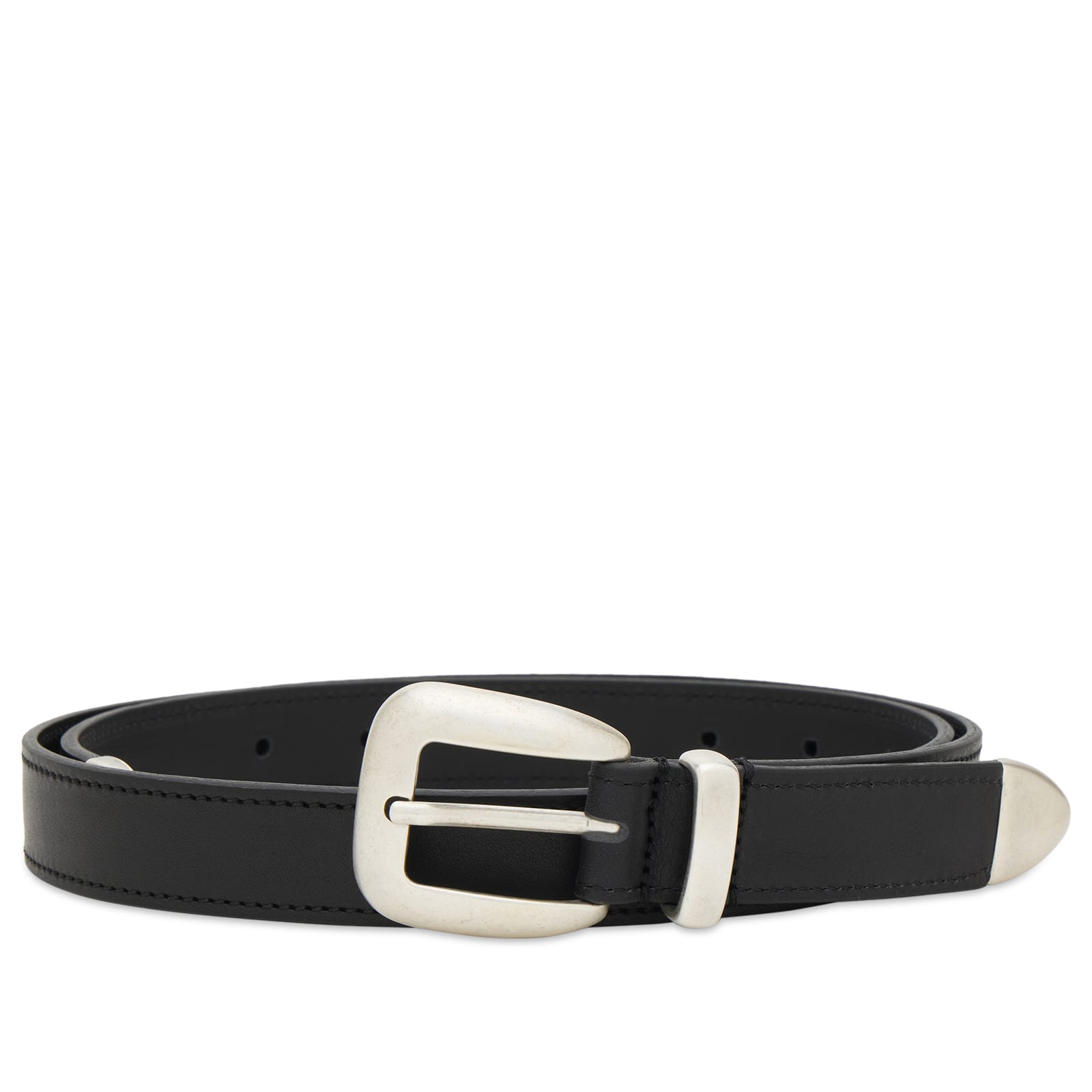 M2475 Double Tip Detail Belt in Black