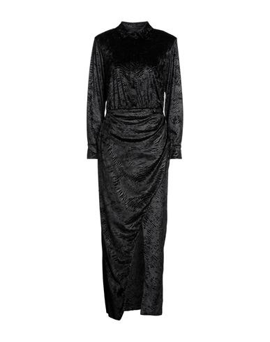 Woman Maxi dress Black Size 4 Polyester, Elastane