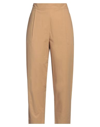 Woman Pants Camel Size 3 Cotton
