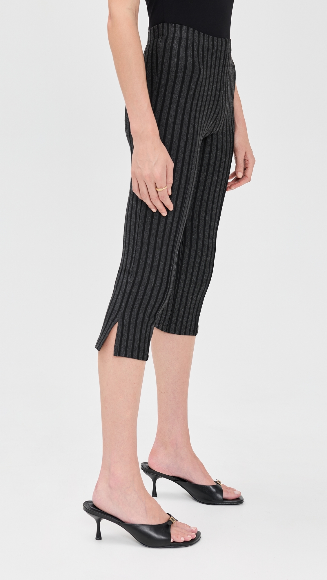Delilah Pants Charcoal/Black Stripe