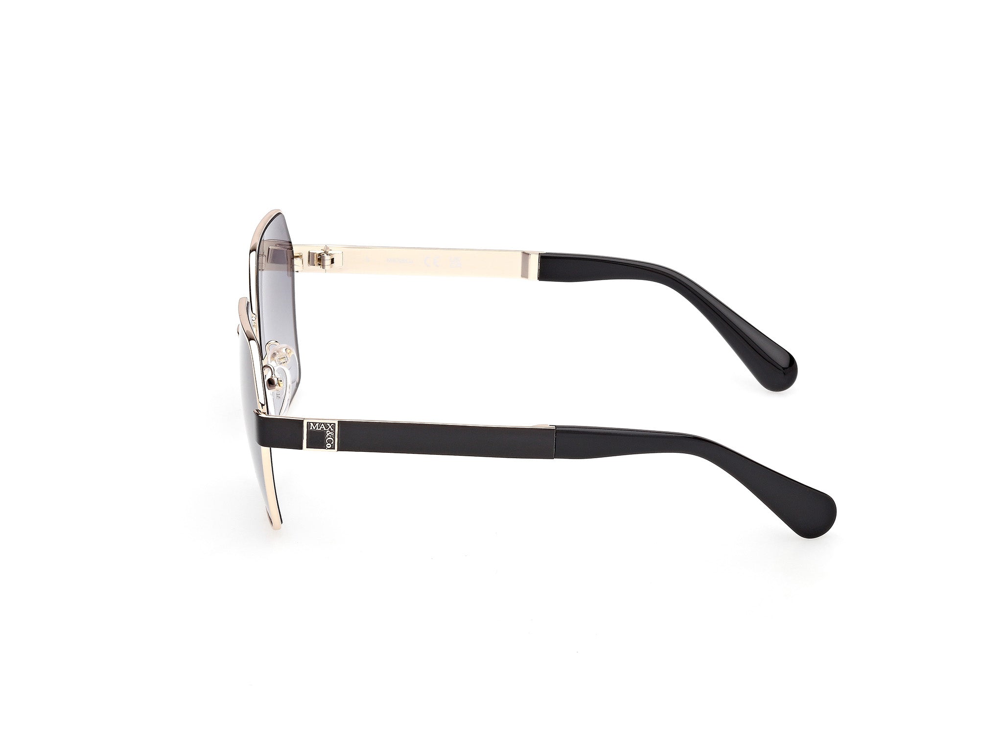 MAX&Co Mujer MAX&Co MO0141 32B Gafas de sol Metal Oro Fumar Geométrico Norma