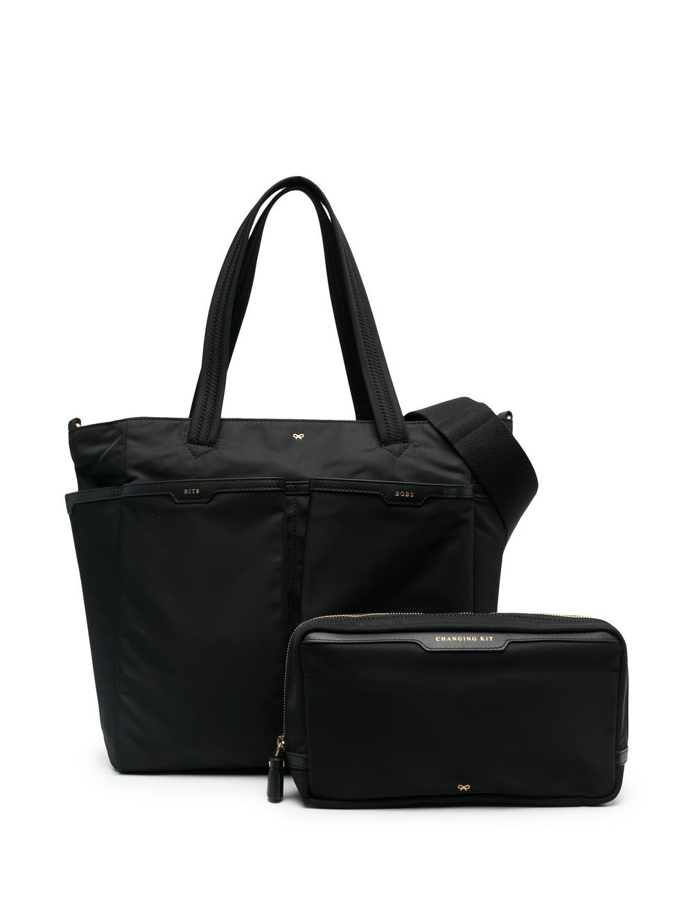 Anya Hindmarch logo-detail oversized tote bag - Black